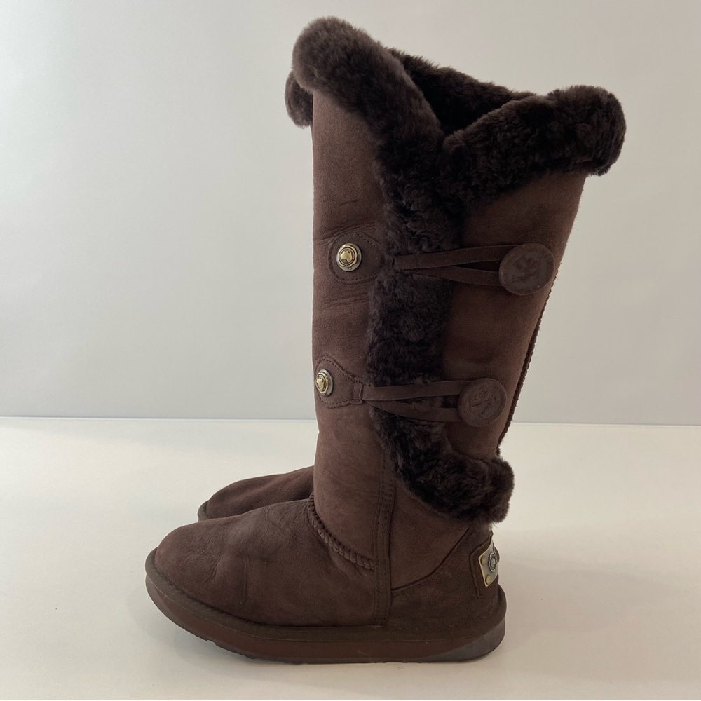 Australia Luxe Collective Nordic brown Shearling Tall Winter Boots Women Size 6